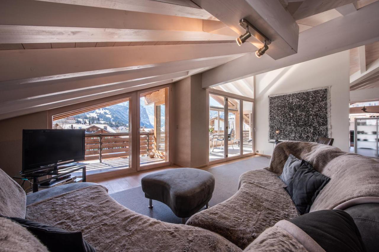 Chalet Schneehoren Penthouse Венген Экстерьер фото