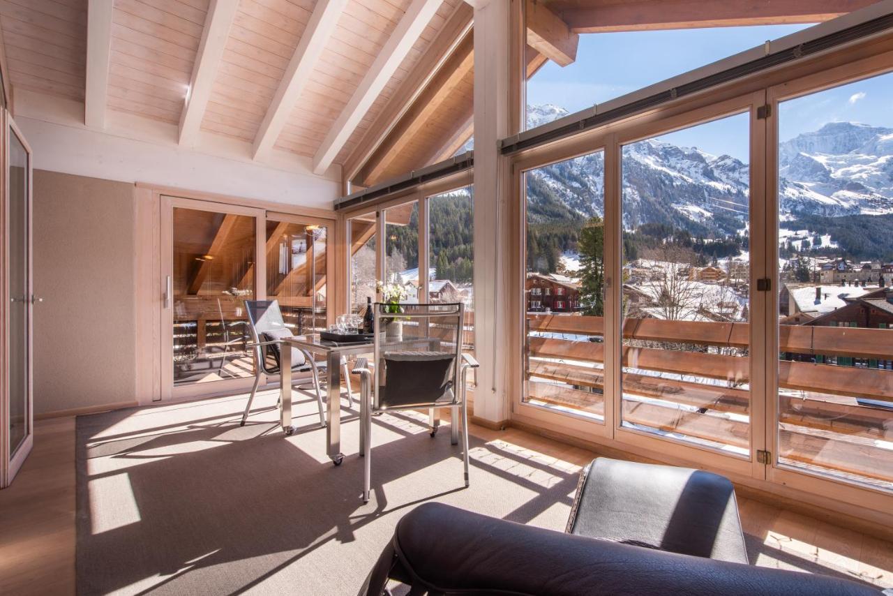 Chalet Schneehoren Penthouse Венген Экстерьер фото
