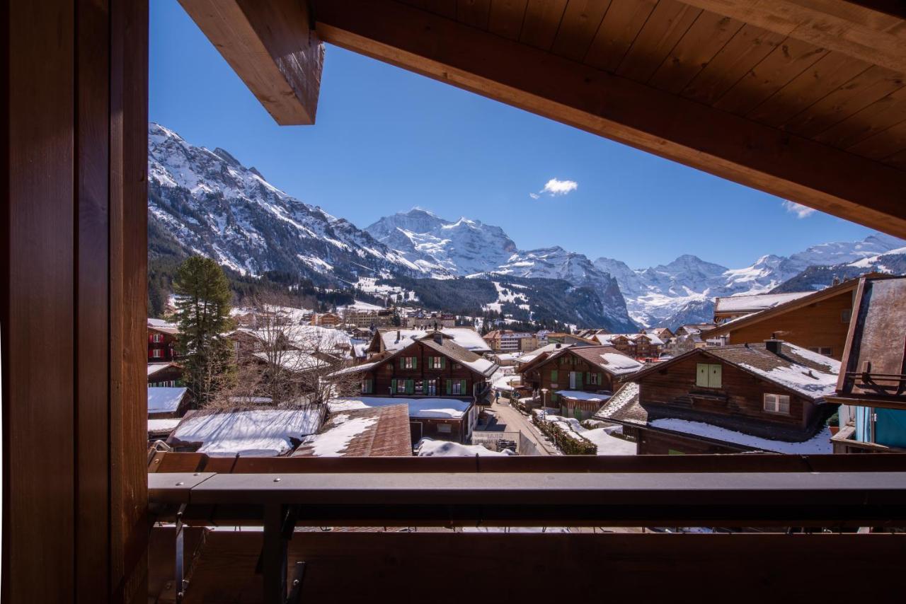 Chalet Schneehoren Penthouse Венген Экстерьер фото