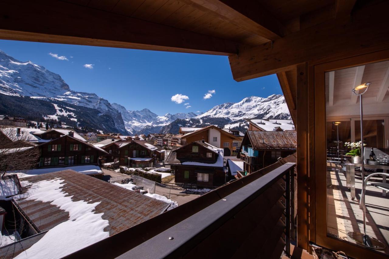 Chalet Schneehoren Penthouse Венген Экстерьер фото