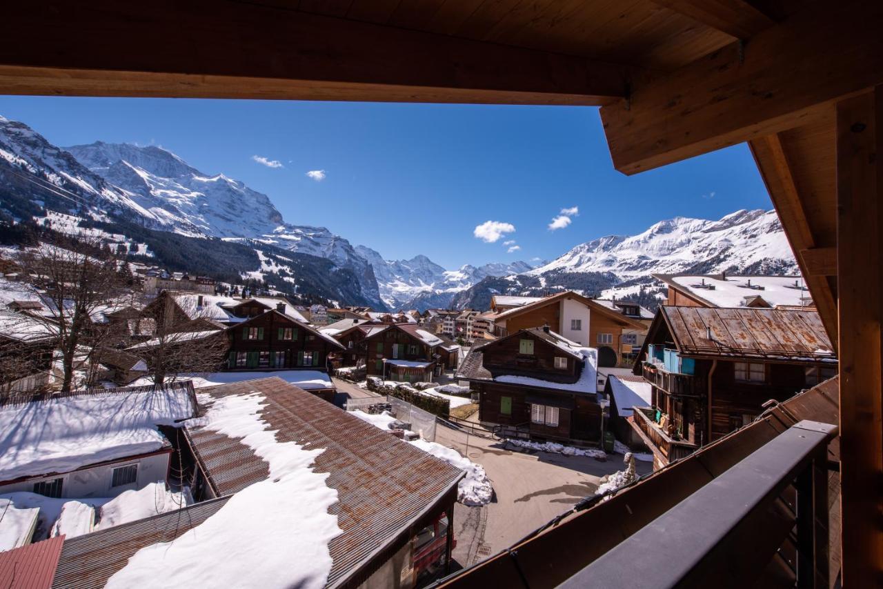 Chalet Schneehoren Penthouse Венген Экстерьер фото